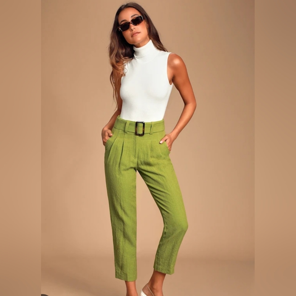 Moon River Lime Green Pants